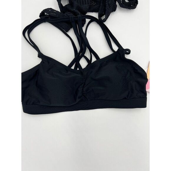 Gossip 2 in 1 Strappy Bikini Top and Cover Shirt Black Size S NWT - Picture 2 of 11